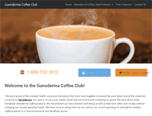 Tablet Screenshot of ganodermacoffeeclub.com